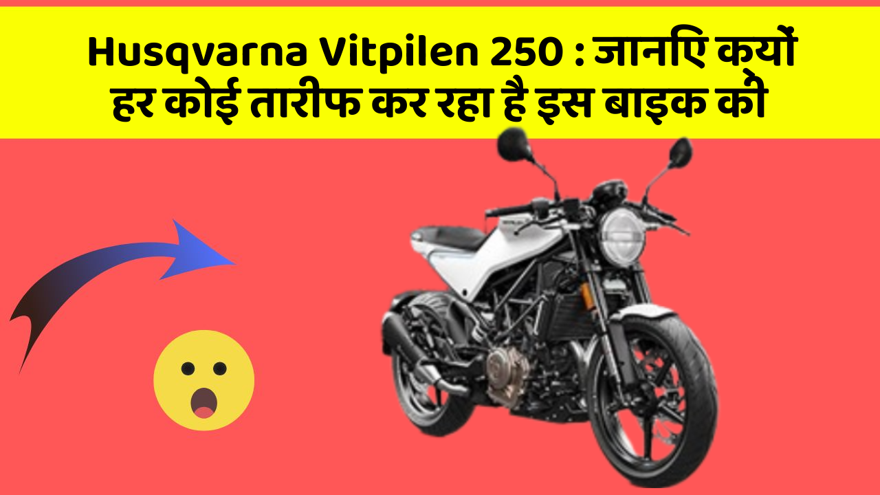 Husqvarna Vitpilen 250 : जानिए क्यों हर कोई तारीफ कर रहा है इस बाइक की
