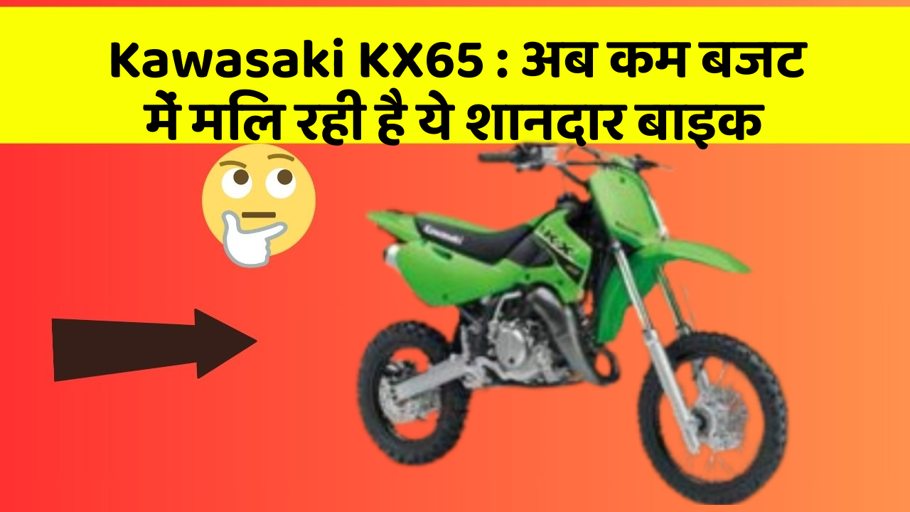 Kawasaki KX65: अब कम बजट में मिल रही है ये शानदार बाइक